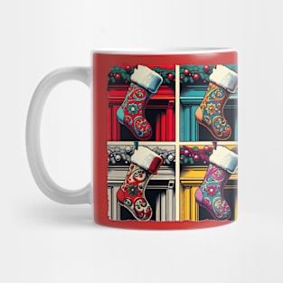 Stocking Spectacle: Pop Art’s Yuletide Wonder - Classic Christmas Mug